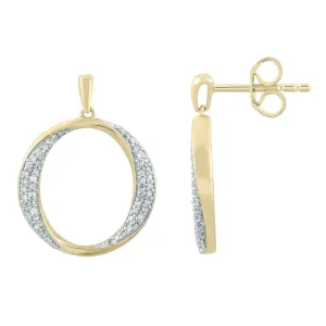 0.18ct Diamond Earrings In 9Ct Yellow Gold