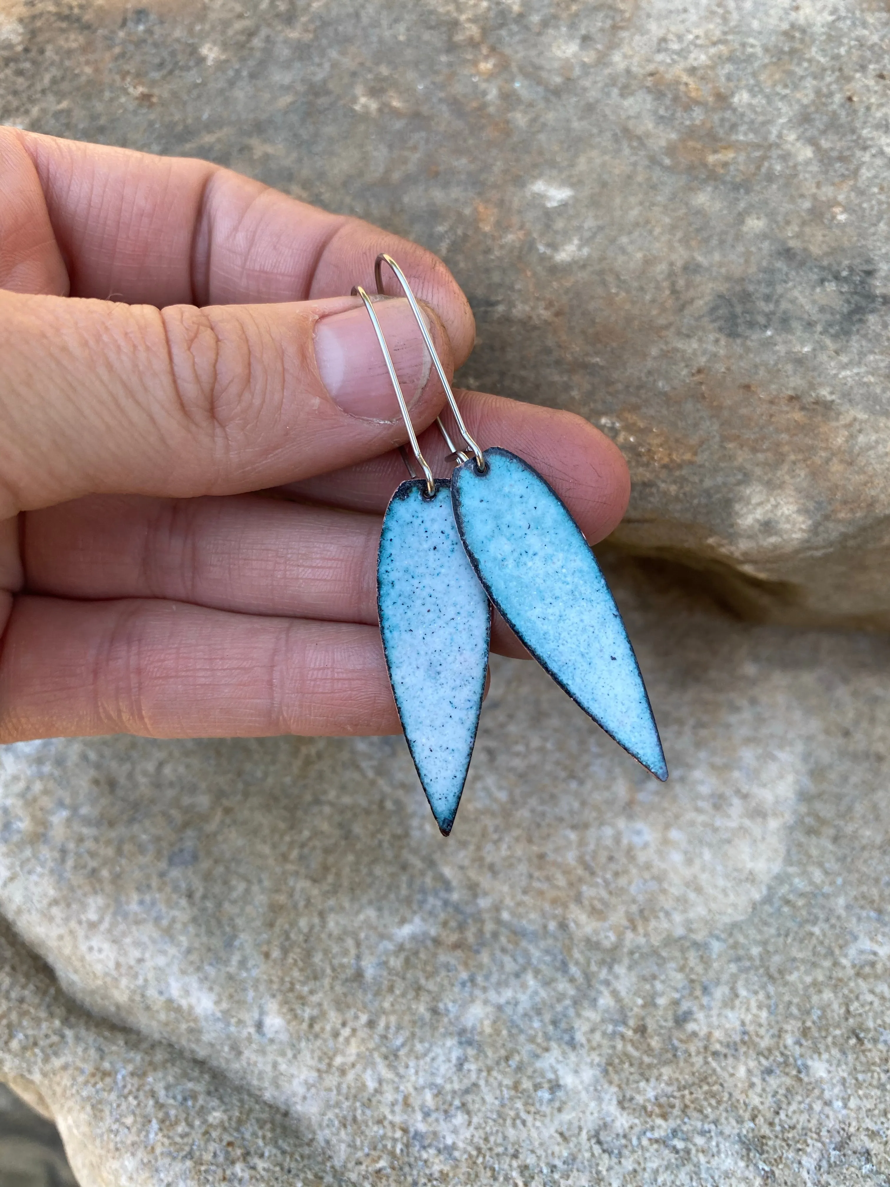 Enamel Petal Earrings