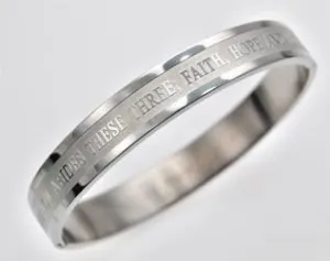 Faith Hope Love Bangle Bracelet