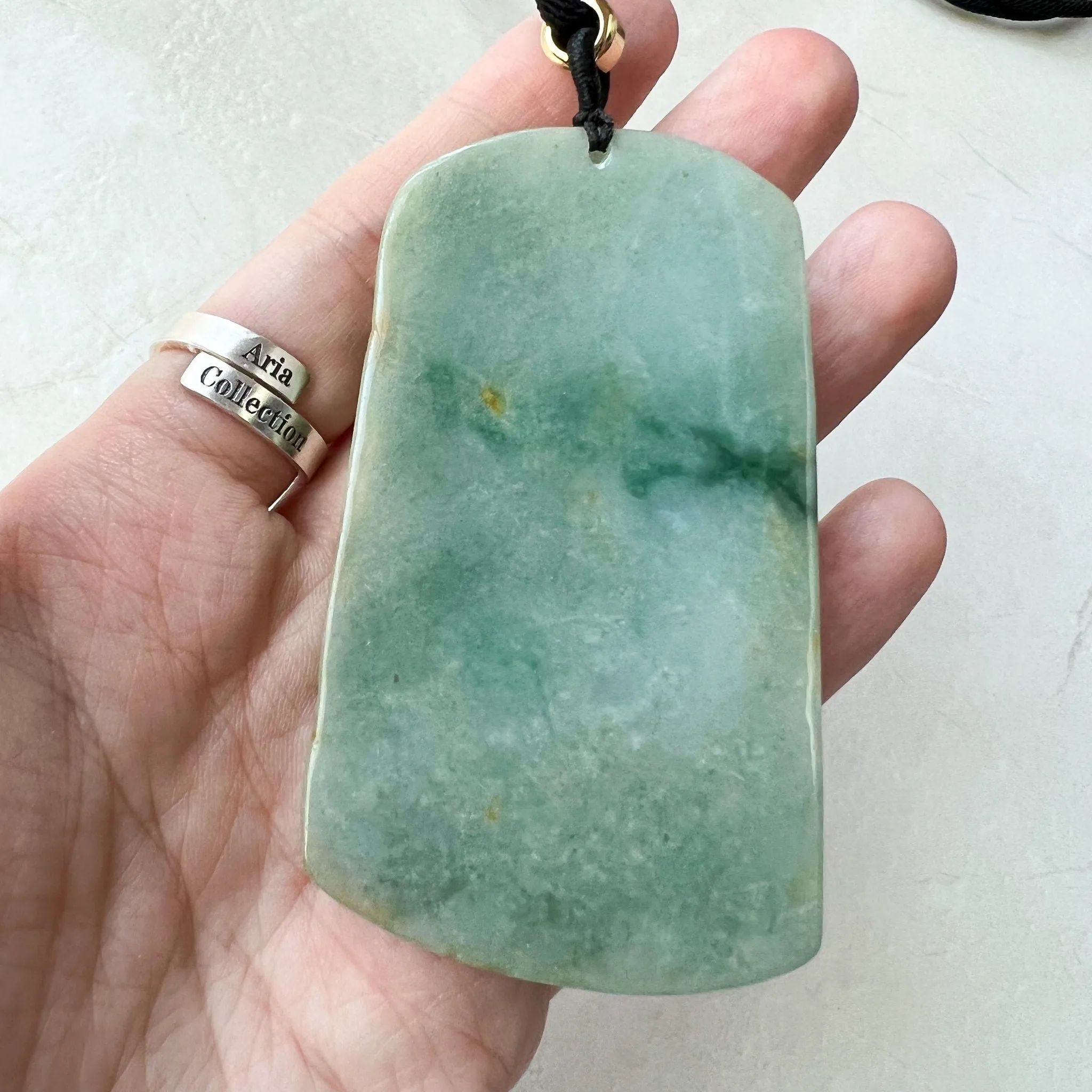 Green Jadeite Jade Dragon Chinese Zodiac Hand Carved Pendant Necklace, YJ-0622-0373772