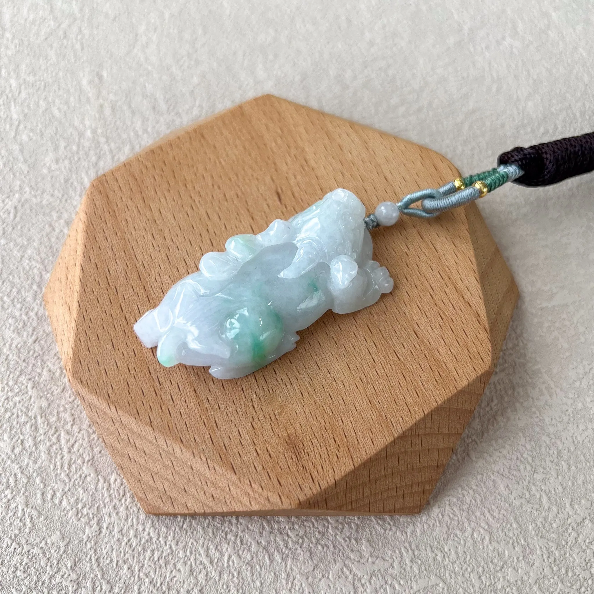 Jadeite Jade, Dragon Pixiu Pi Xiu, , Dragon Chinese Carved Pendant, YGR-0323-1708205907