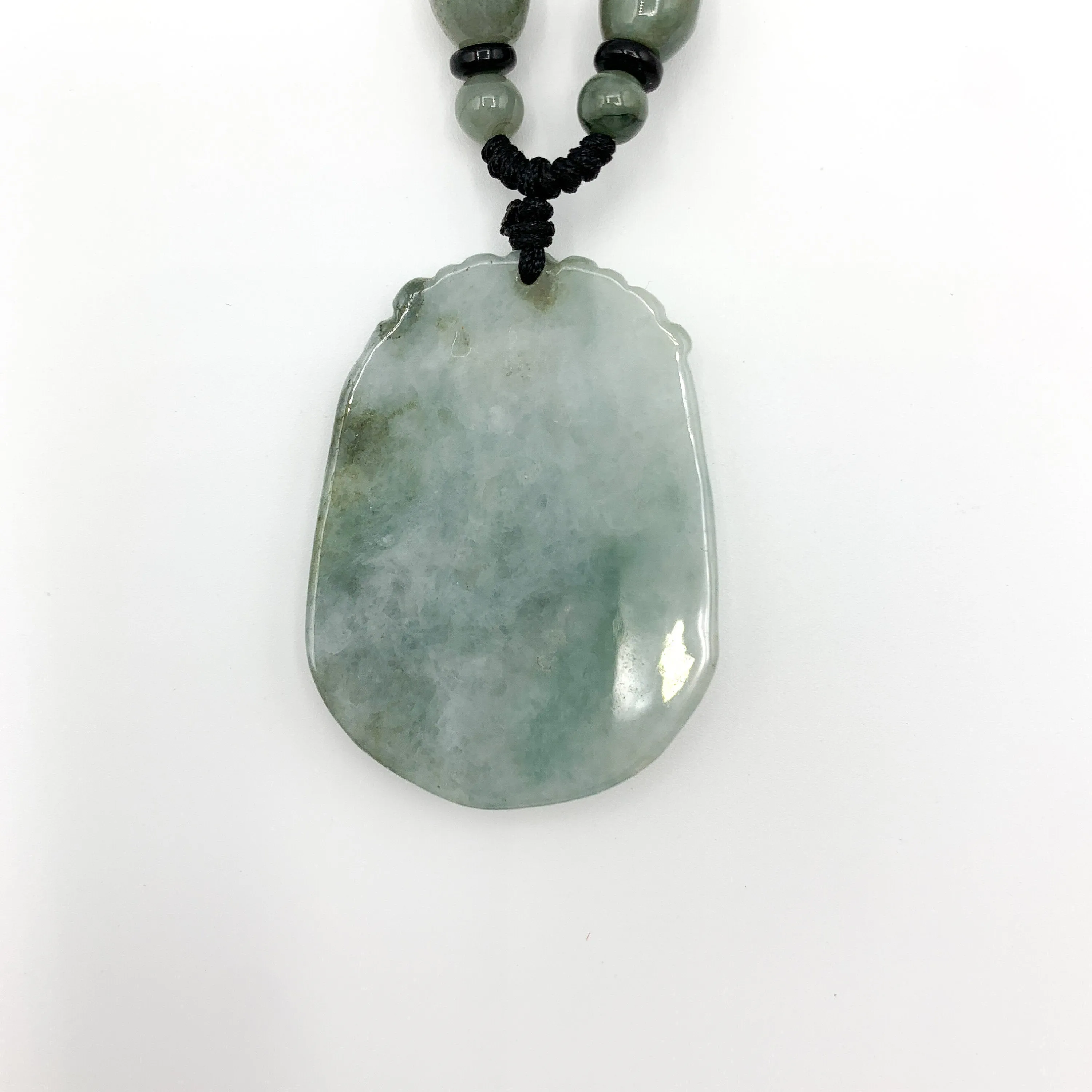 Jadeite Jade Rabbit Chinese Zodiac Carved Pendant Necklace, YW-0321-1645672526