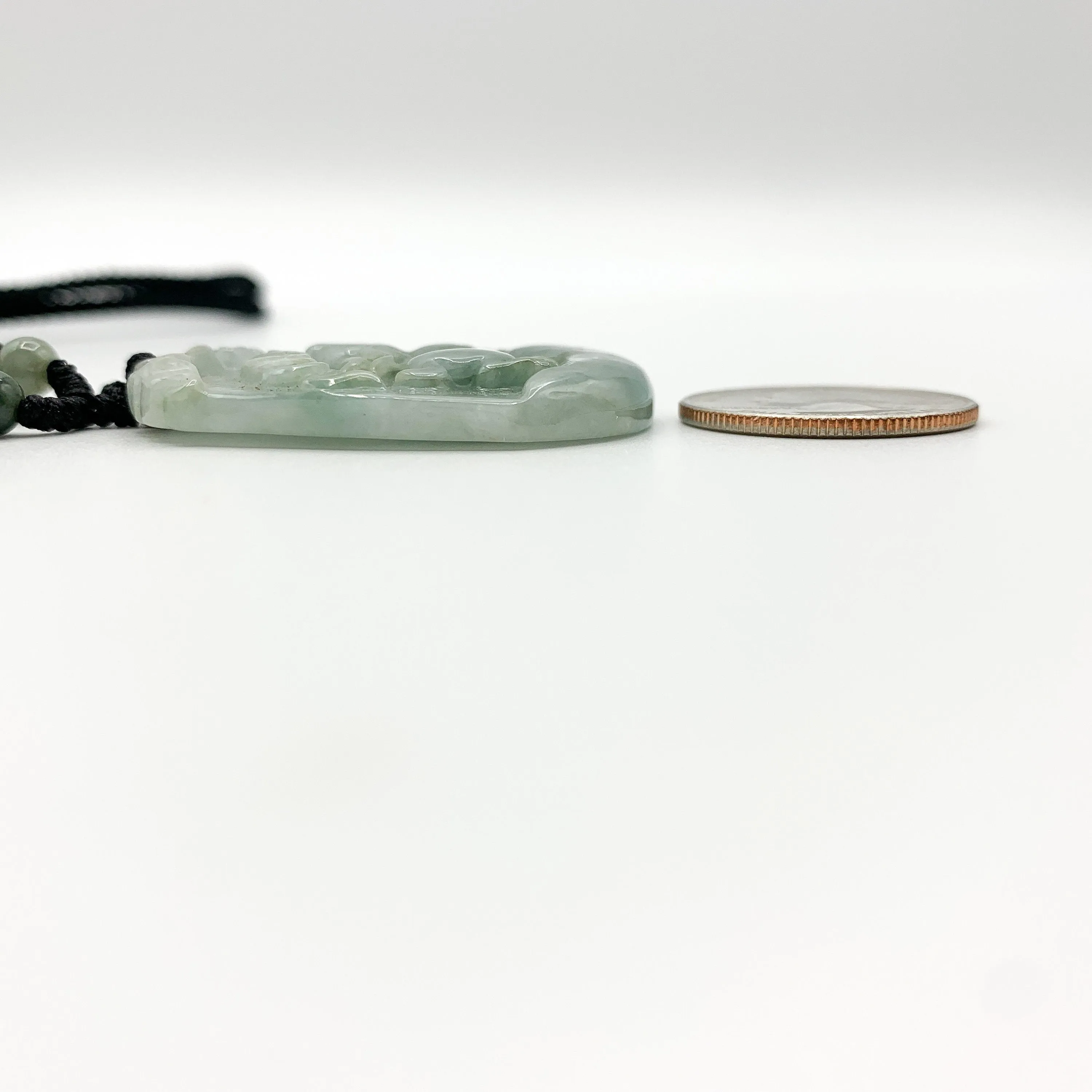 Jadeite Jade Rabbit Chinese Zodiac Carved Pendant Necklace, YW-0321-1645672526