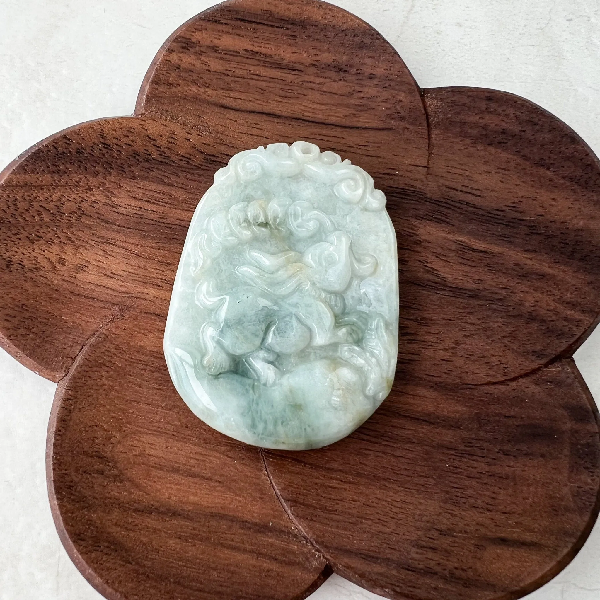 Jadeite Jade Rabbit Chinese Zodiac Carved Pendant Necklace, YW-0321-1646161774