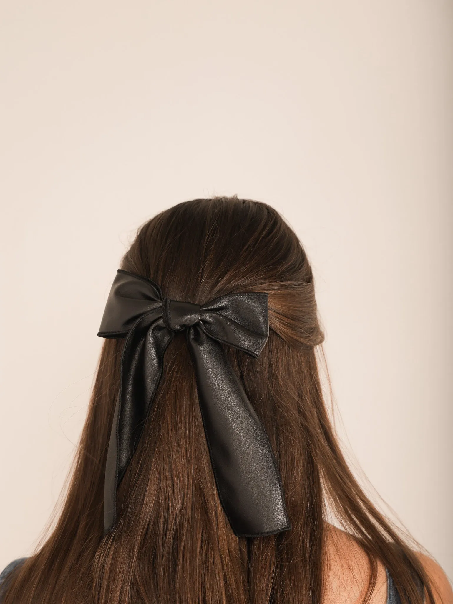 Leather Hair Bow