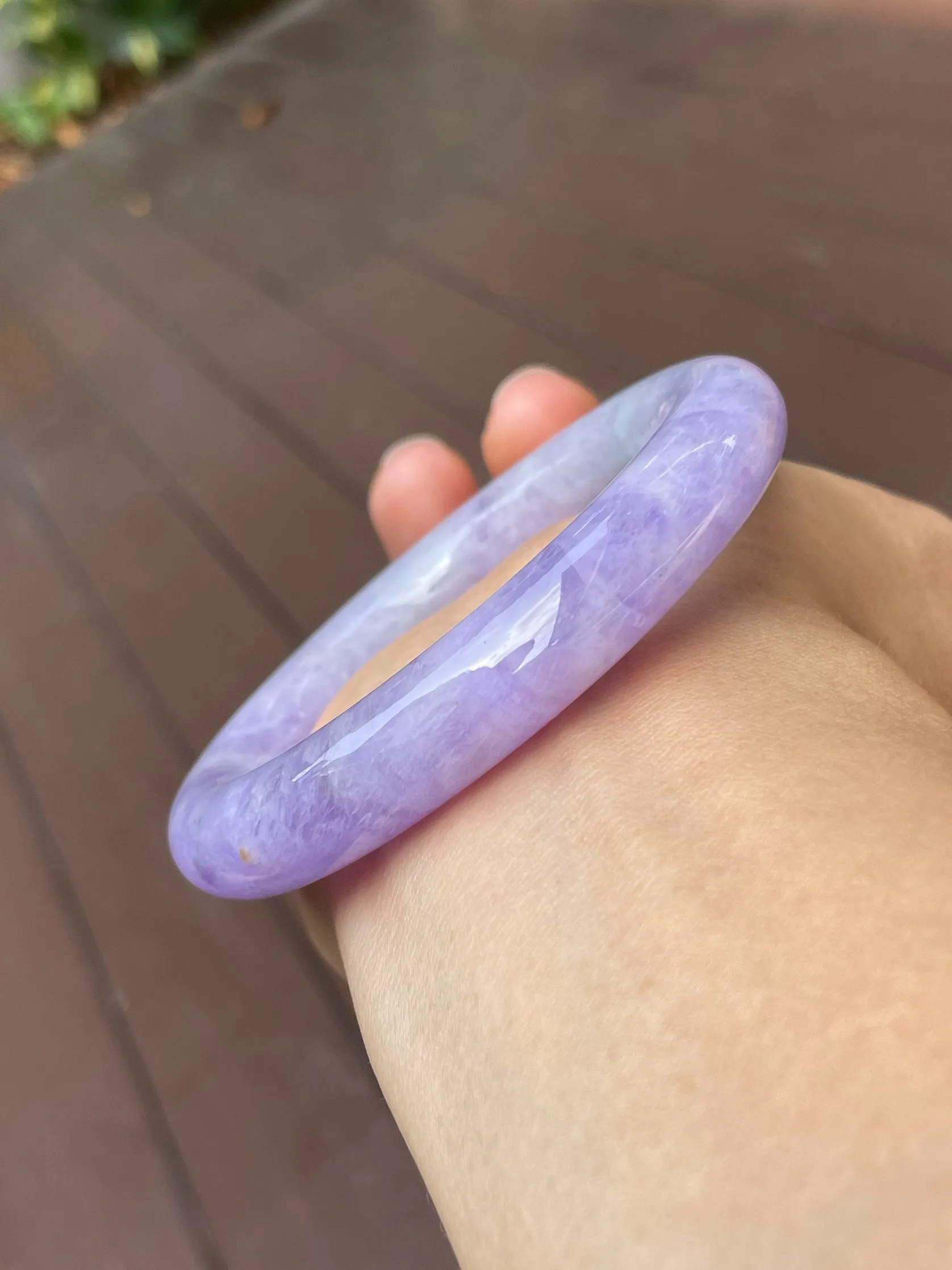 Pink Lavender Jade Bangle | 54mm (NJBA127)