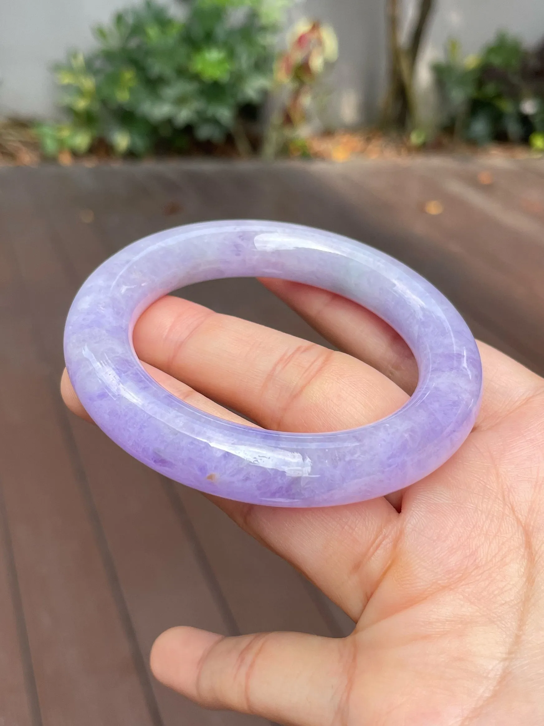 Pink Lavender Jade Bangle | 54mm (NJBA127)