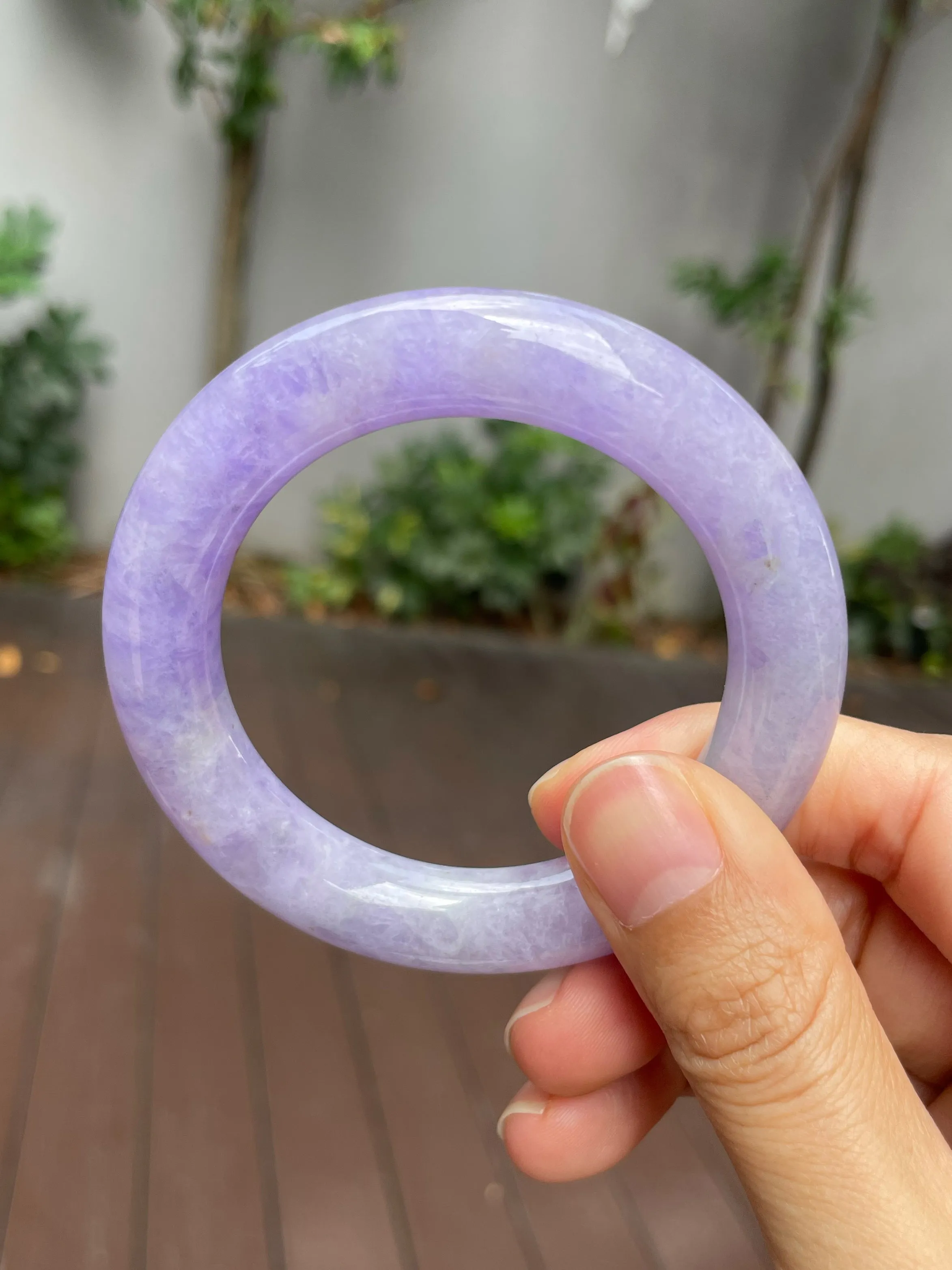 Pink Lavender Jade Bangle | 54mm (NJBA127)