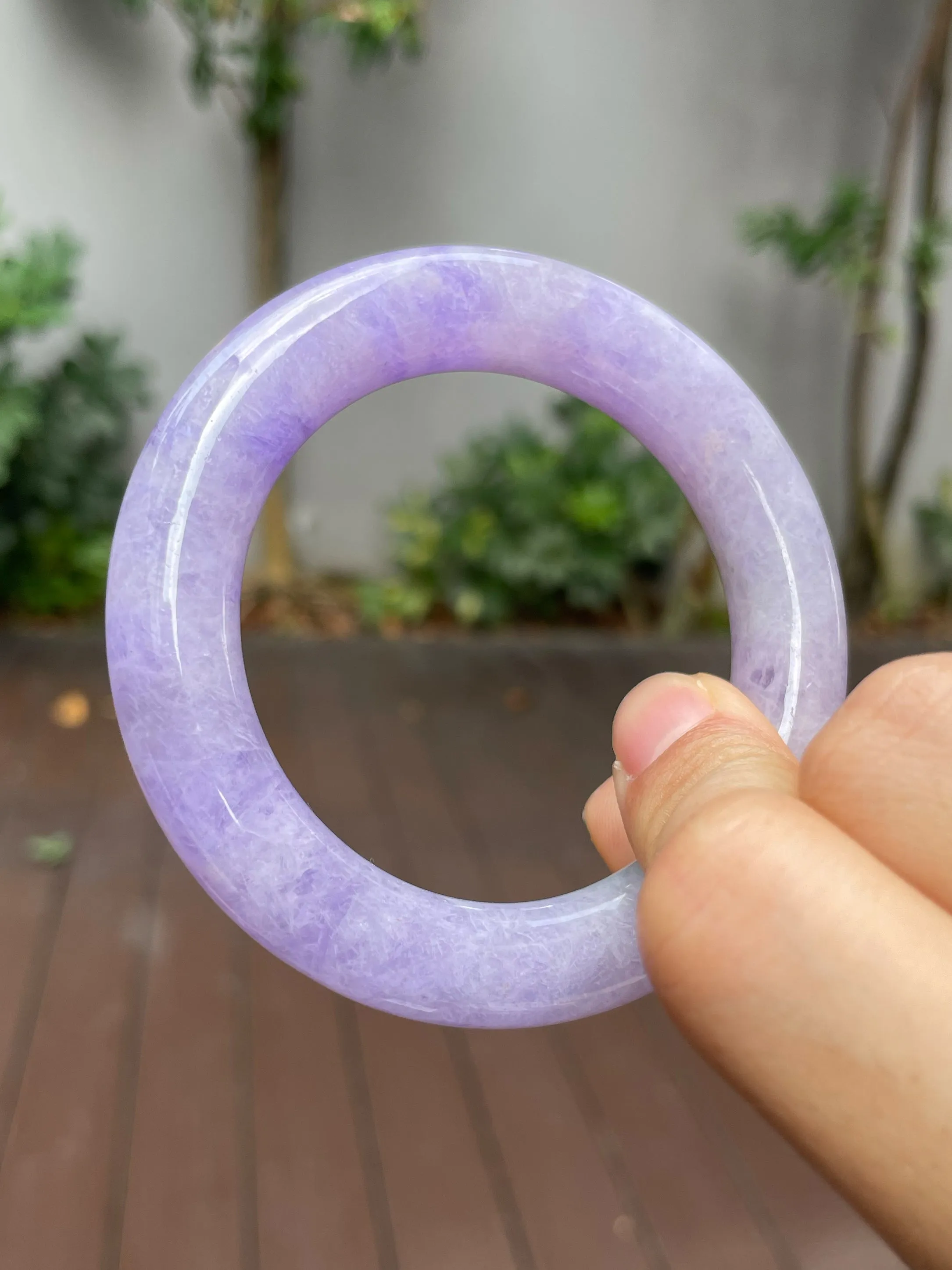 Pink Lavender Jade Bangle | 54mm (NJBA127)