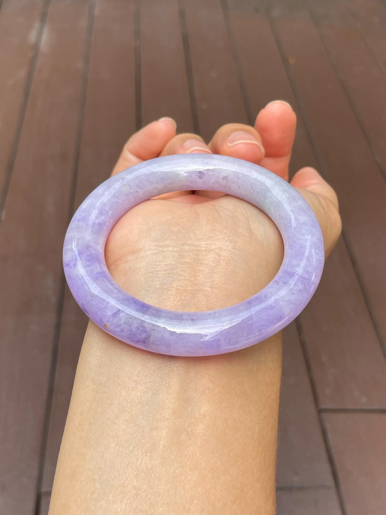 Pink Lavender Jade Bangle | 54mm (NJBA127)