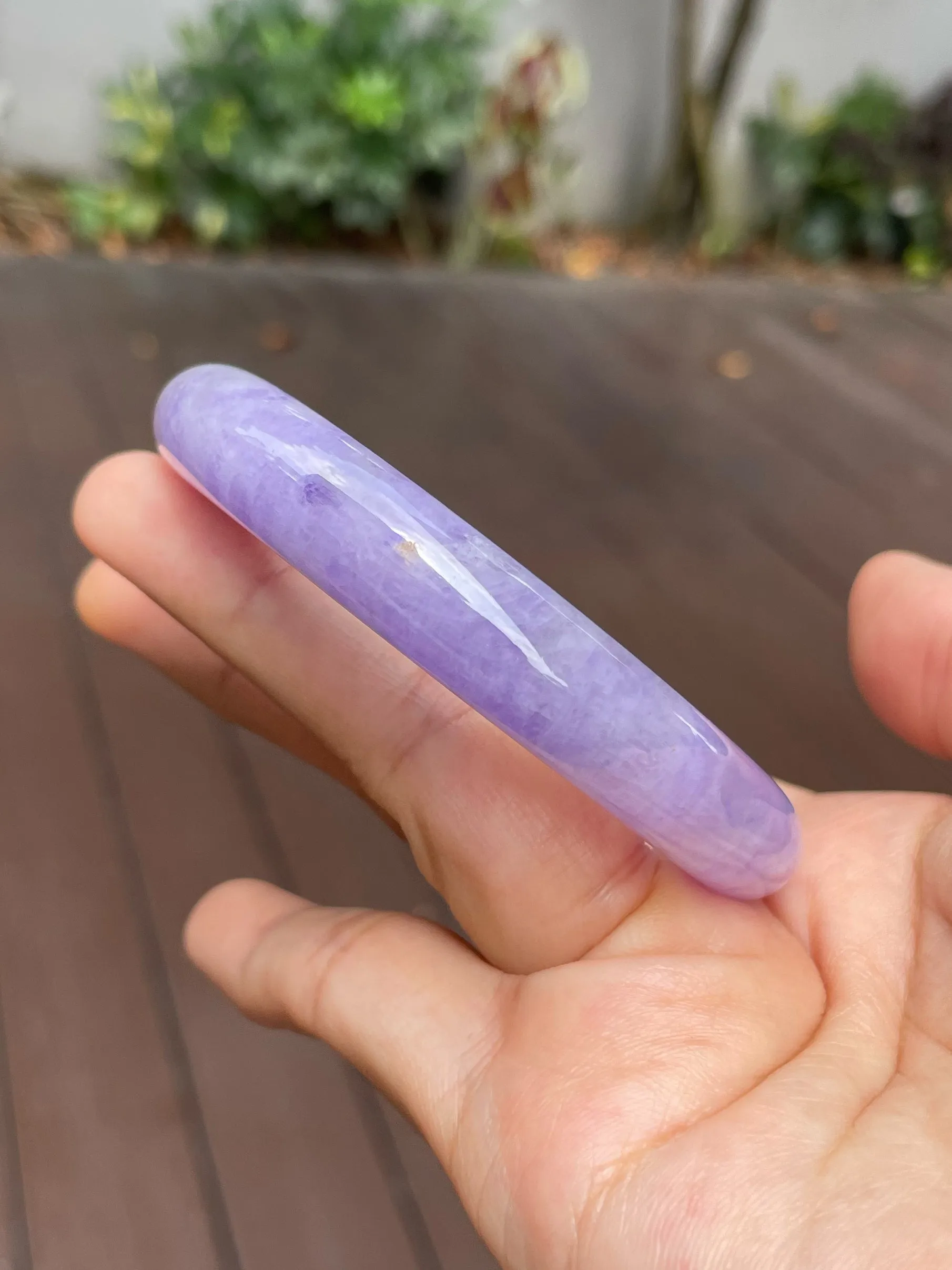 Pink Lavender Jade Bangle | 54mm (NJBA127)
