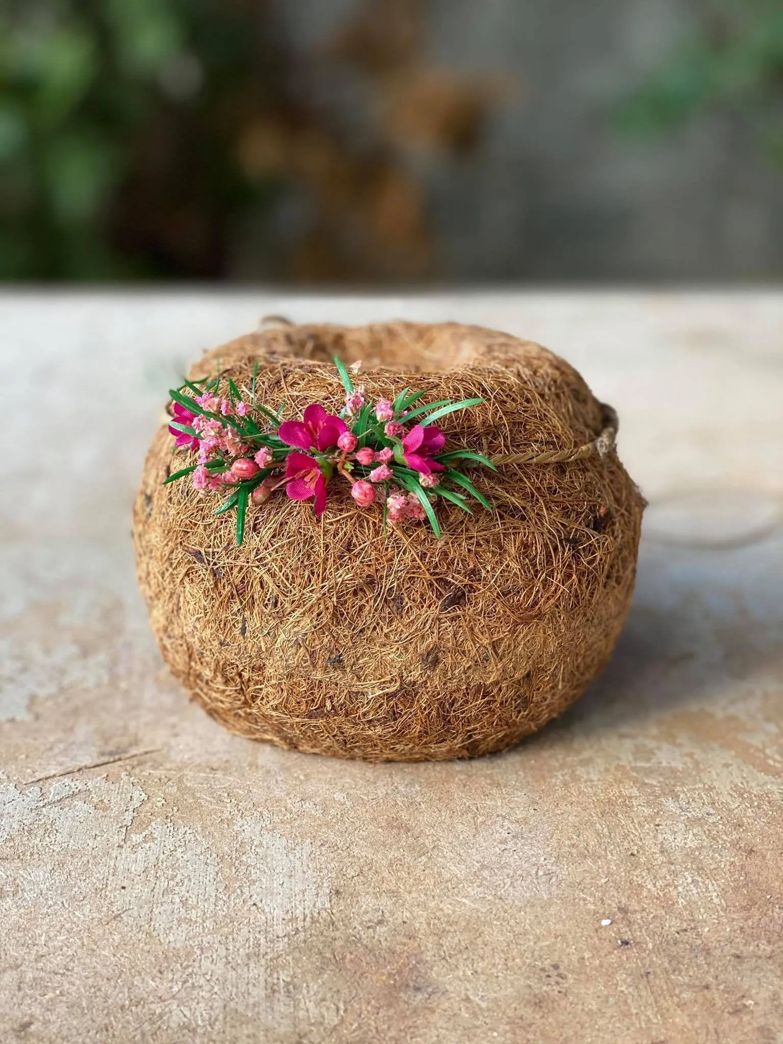 Pink newborn romantic crown Flower hair wreath Photo props Olive leaves flower wreath Blumen Haarkranz Bridal flower crown Pink and Green