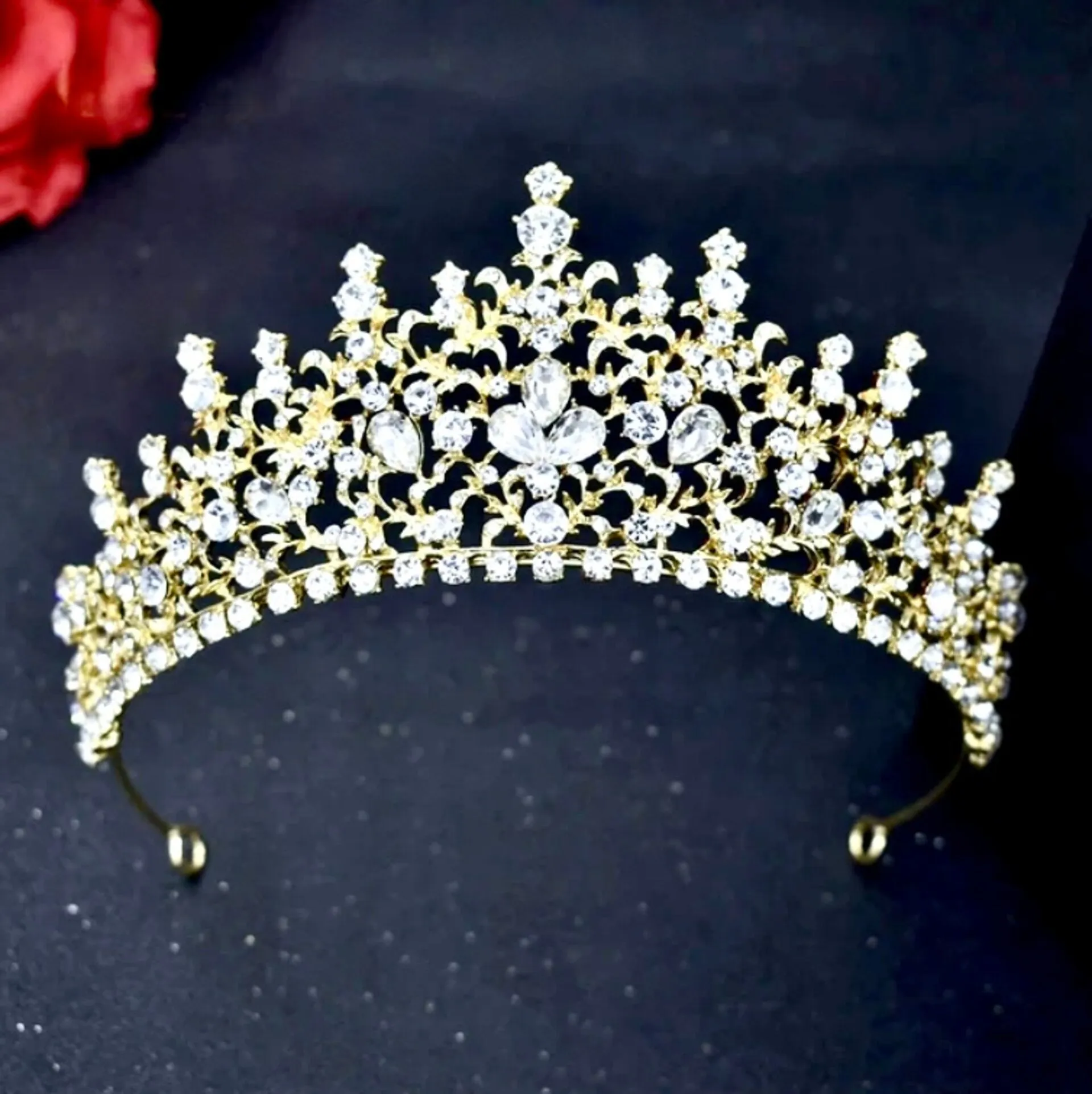 "Nayri" - Crystal Bridal Tiara - Available in Silver and Gold