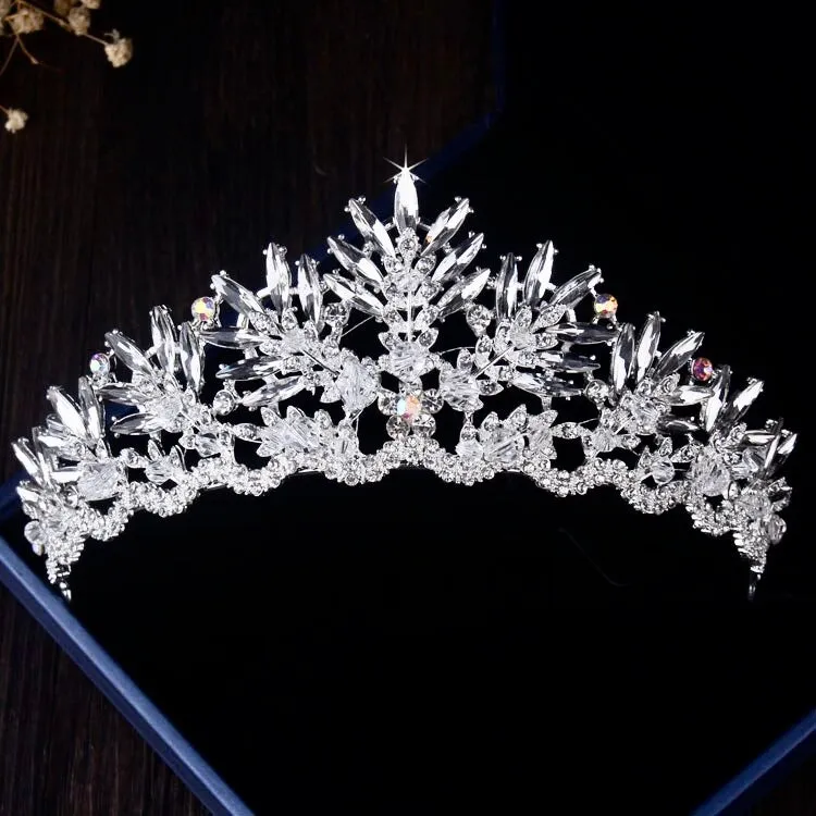 "Silvana" - Silver Cubic Zirconia 3-Piece Bridal Jewelry Set With Tiara
