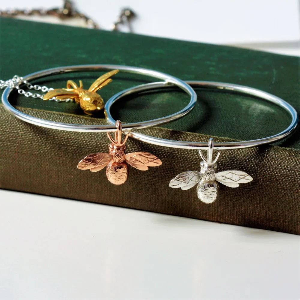 Silver Bumble bee Bangle