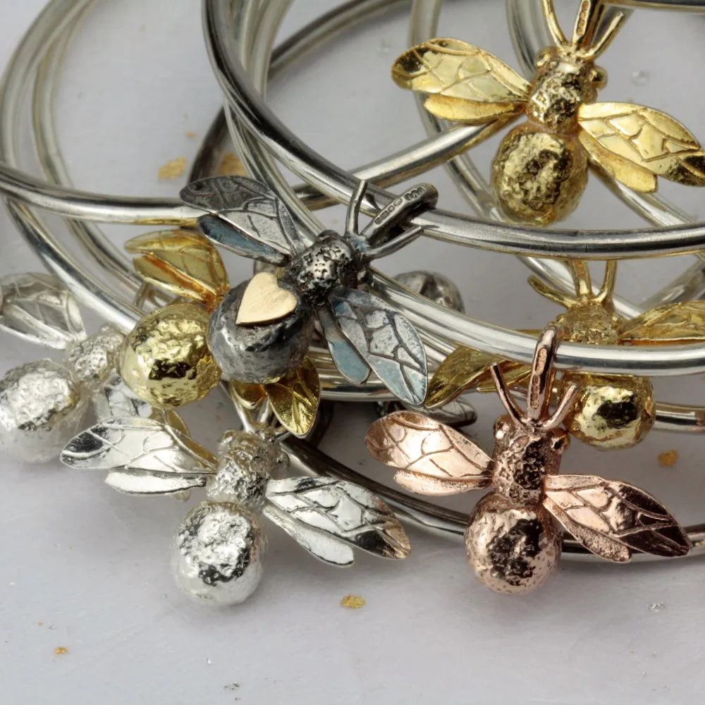 Silver Bumble bee Bangle