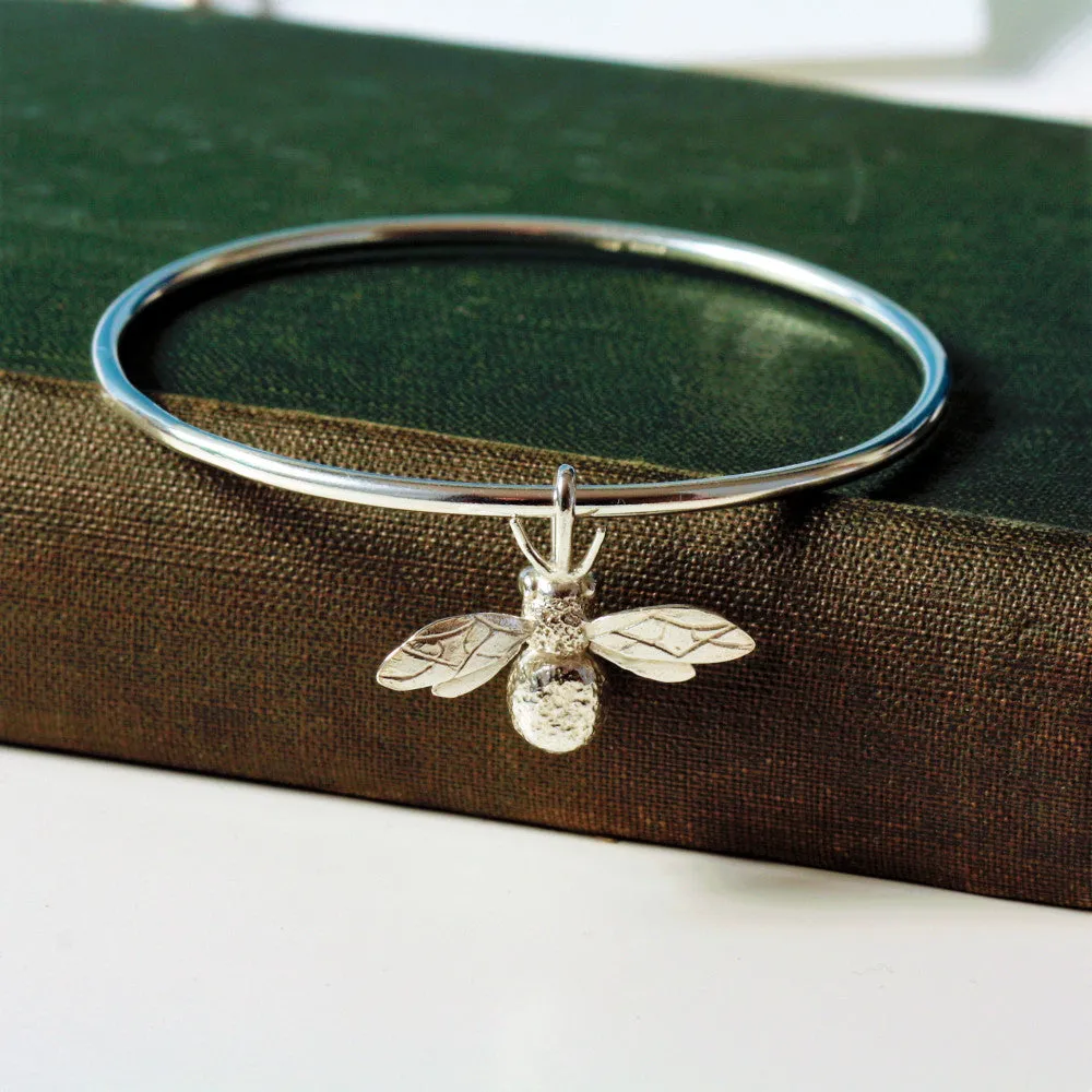 Silver Bumble bee Bangle
