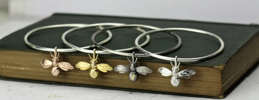 Silver Bumble bee Bangle