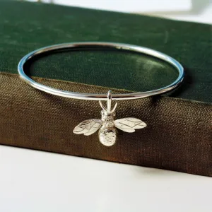 Silver Bumble bee Bangle
