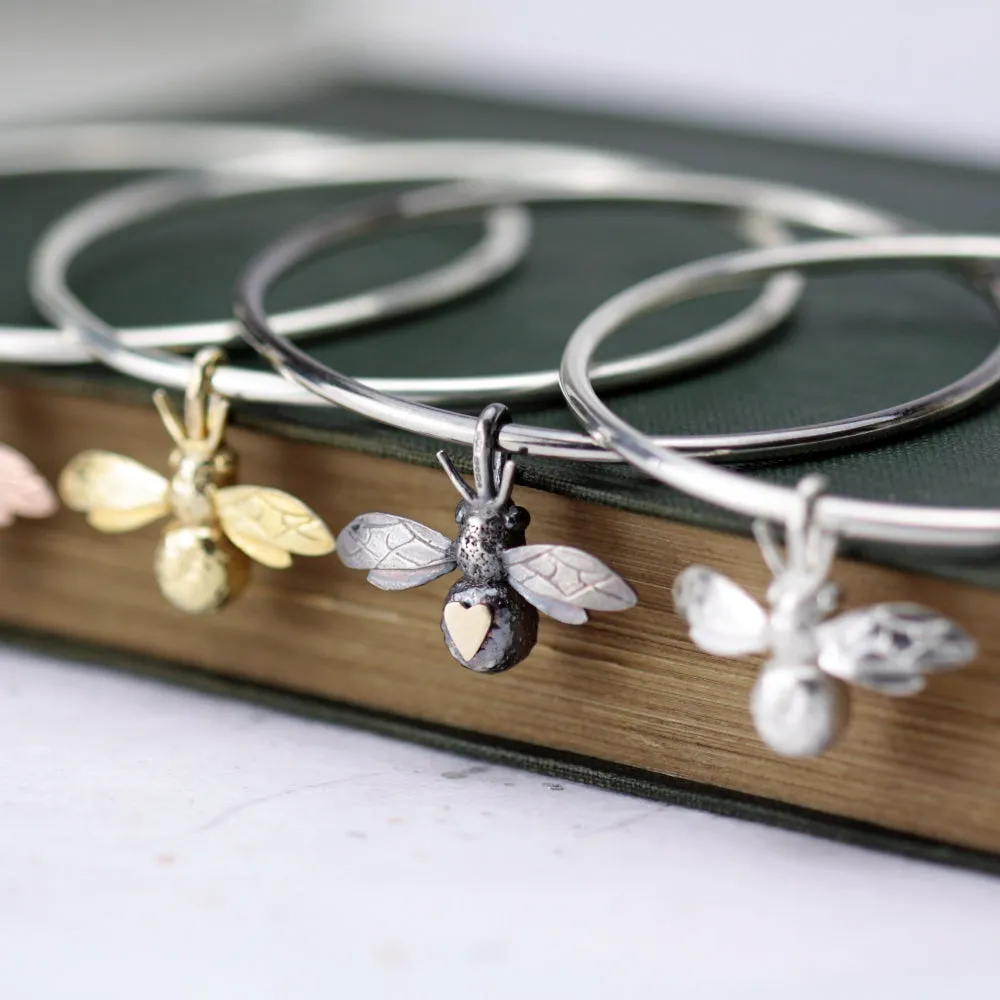 Silver Bumble bee Bangle