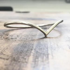 Silver Crest Wave Bangle