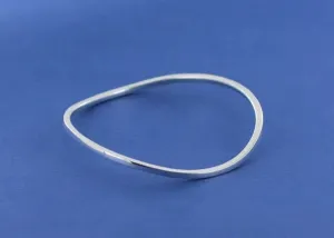 Silver Curved Bangle