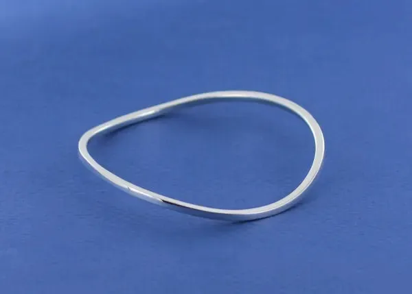 Silver Curved Bangle