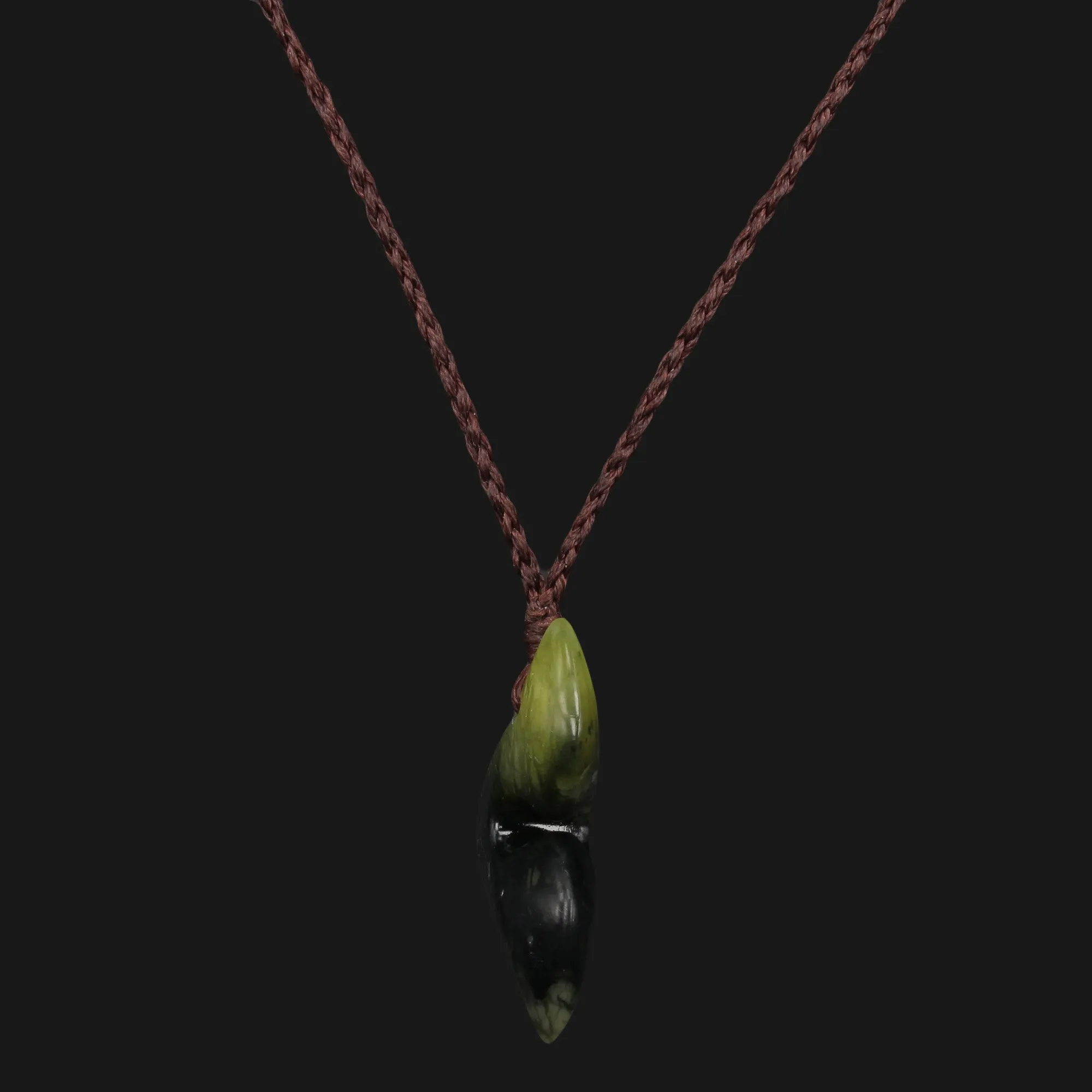Stylish Adjustable Green Flower Jade Fishhook Necklace - Perfect for Any Look Maori Design Quality Craftsmanship Jewelry Hei Matau Necklace